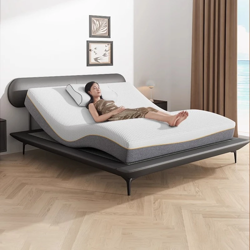 ที่นอนไฟฟ้าเตียงคู่ขนาดเต็มLift Up King Size Twin Bed 150X200 Modern Lit 2 Personnesเฟอร์นิเจอร์สําหรับห้องนอน