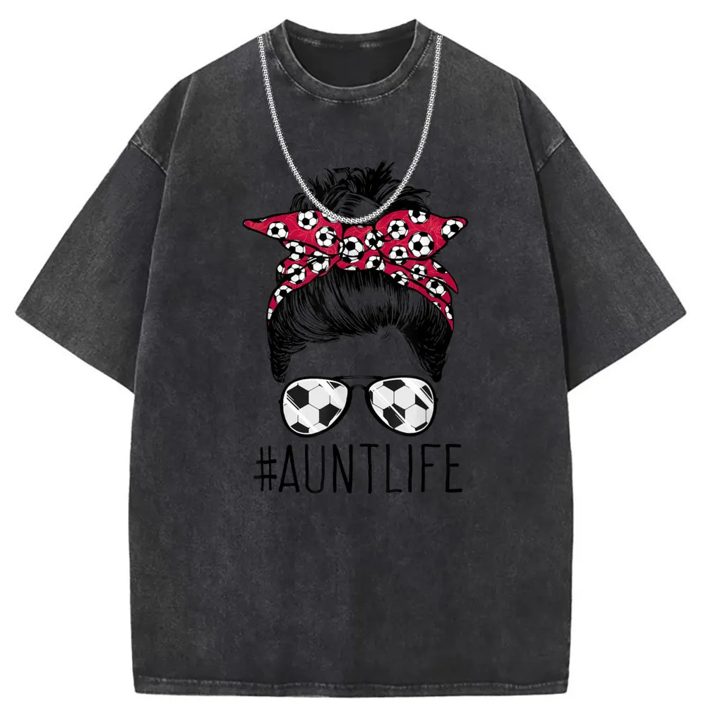 Auntlife Women T-shirts Auntie Mothers Vintage Novelty Tshirts Men Thanksgiving Day Gifts Sweatshirts Long Sleeve Tee Shirts