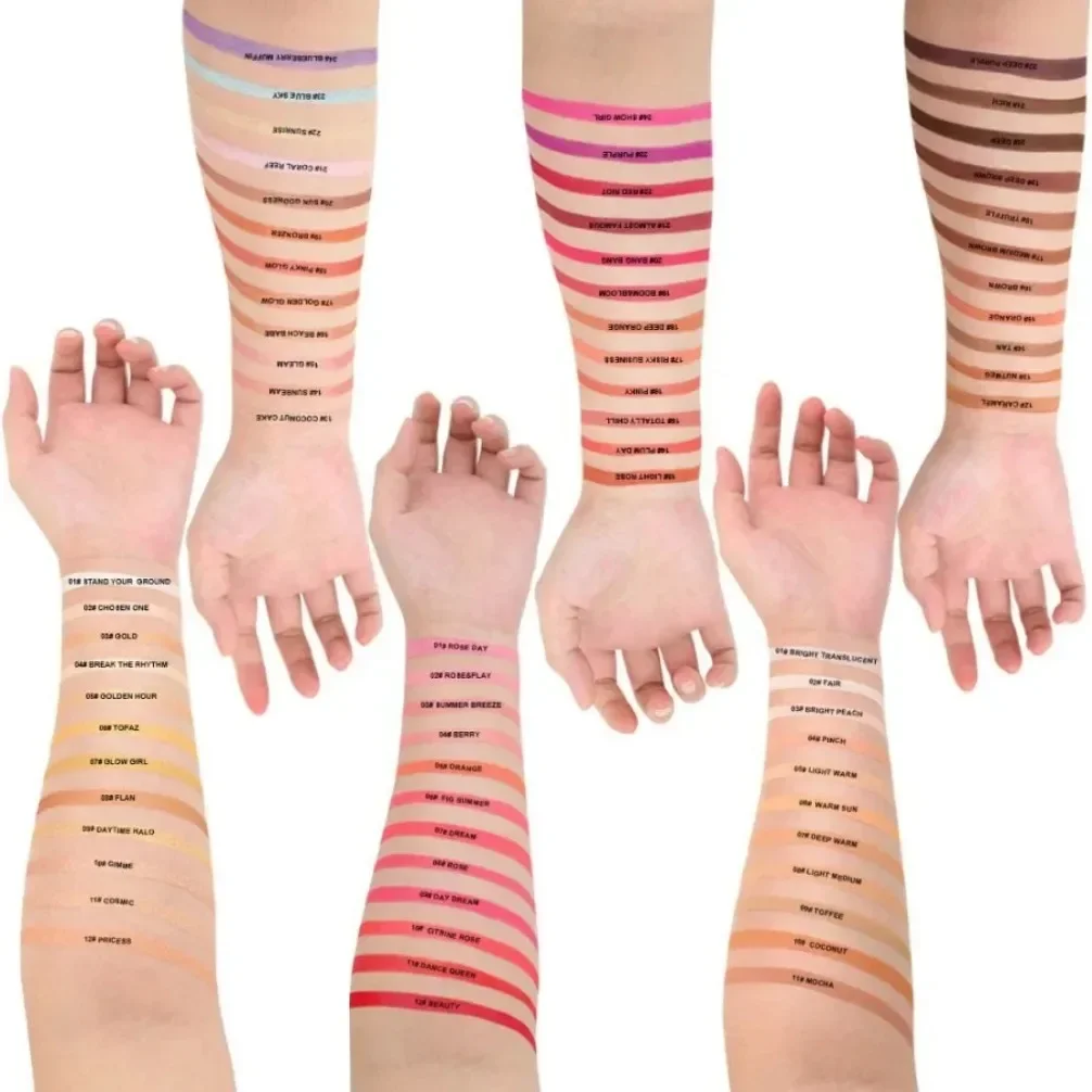 DIY Highlight Concealer Contour Brighten Palette Nose Shadow Face Makeup Palette Private Label Custom Logo Vegan Makeup