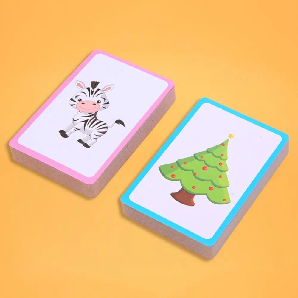 Dieren Woord Pocket Card Montessori Educatief Speelgoed Letter Nummer Flash Card Kinderen Cognitie Kaart Baby Leren Kaarten