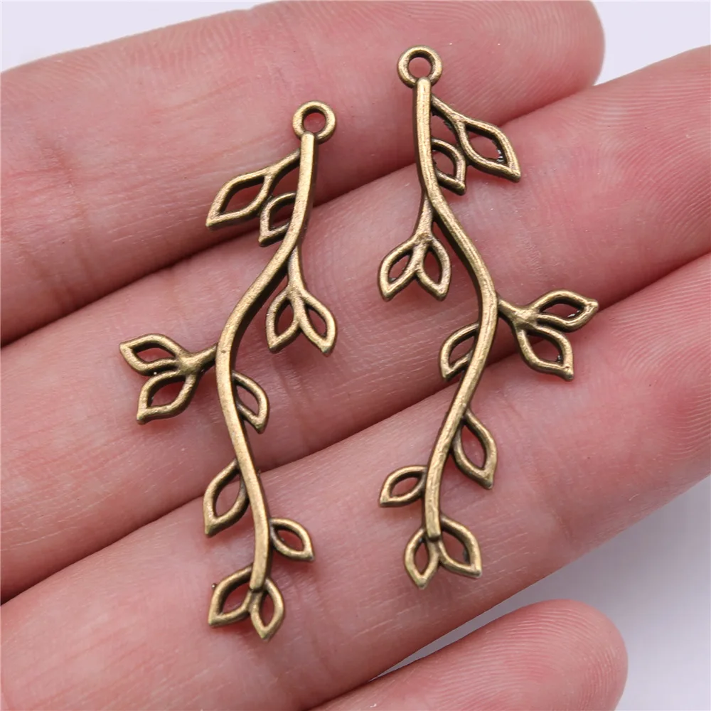 10pcs Flower Branch Charms for Jewelry Making
