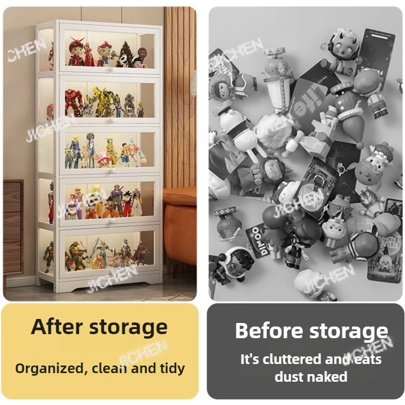 خزانة عرض صندوق تخزين أكريليك شفافة من LEGO POP MART خزانة عرض رف مزخرفة غير زجاجية #2