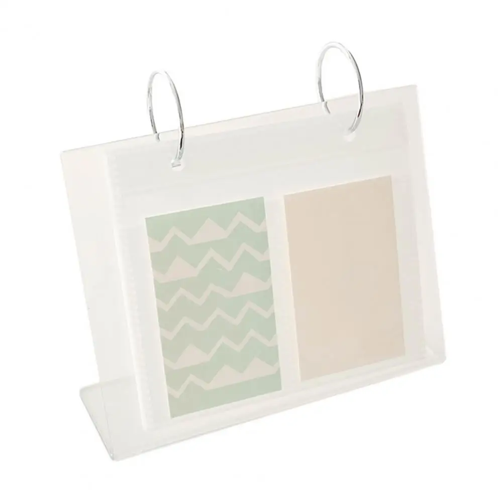 

Acrylic Photo Frame Desktop Memory Book Desk Calendar Album for Home Office Small Acrylic Photo Book for 3/4/5/6 Inch Photos