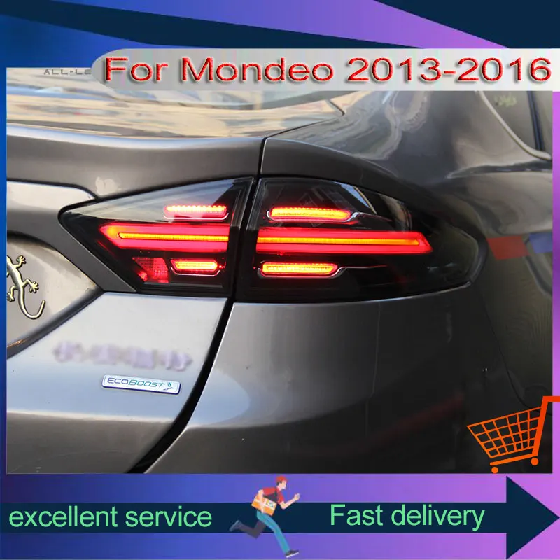 New Taillight For Ford Mondeo 2013-2016 Automobile Assembly Modified Porsche Style LED Running Horse Streaming Turn Signal Light