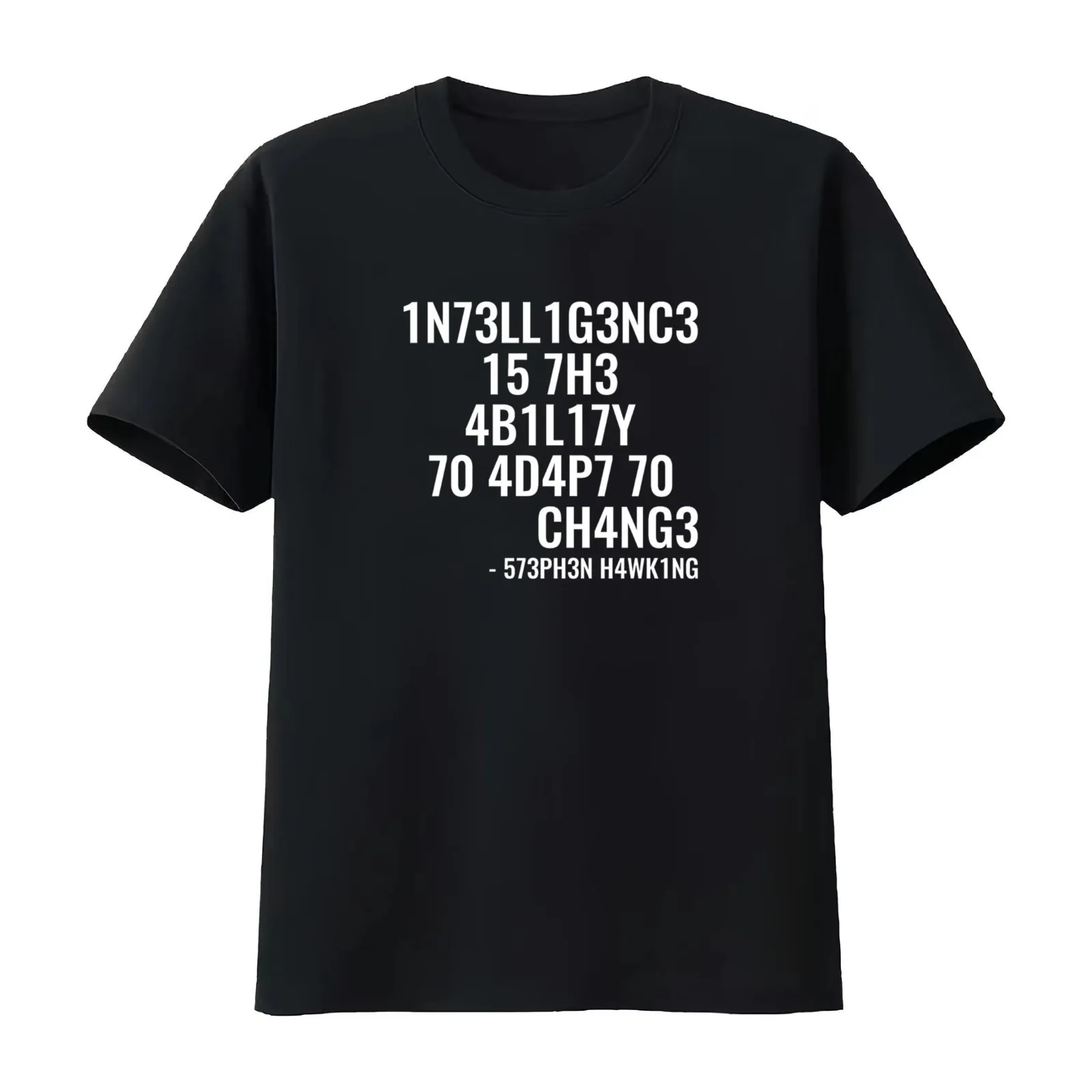 Adapt or Die Encoded T-Shirt Summer Casual Cotton Tee Oversized Streetwear Tops Vintage Graphic Print Loose Fit Short Sleeve