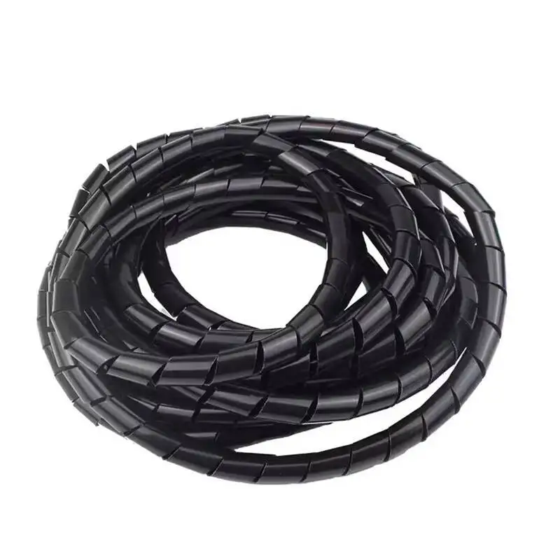 Winding 6/8/10/12-30Mm Network Storage Protection Sleeve Black White Cable Organizer Spiral Wire Wrap Tube