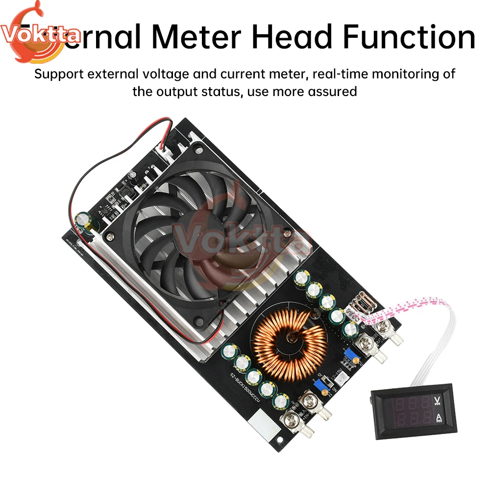 1500W 50A DC-DC Buck Converter Step Down Power Supply Module DC 15V-90V to 2.5V-72V 1.5-50A Adjustable Voltage Current Tester