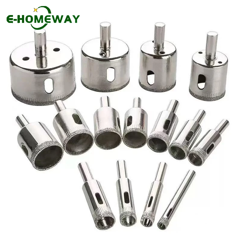 

6-30/50 мм 10/15 шт. набор сверл для плитки с алмазным покрытием HSS плитка мрамор стекло керамическая кольцевая пила сверла аксессуары для электроинструментов