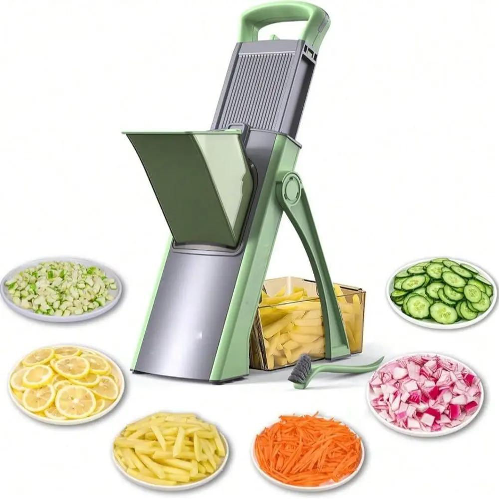 Safely Mandoline Slicer For, Potato Slicer For Chips, Vegetable & Food Cutter,Thickness Adjustable 0.1-8 Mm, Kit
