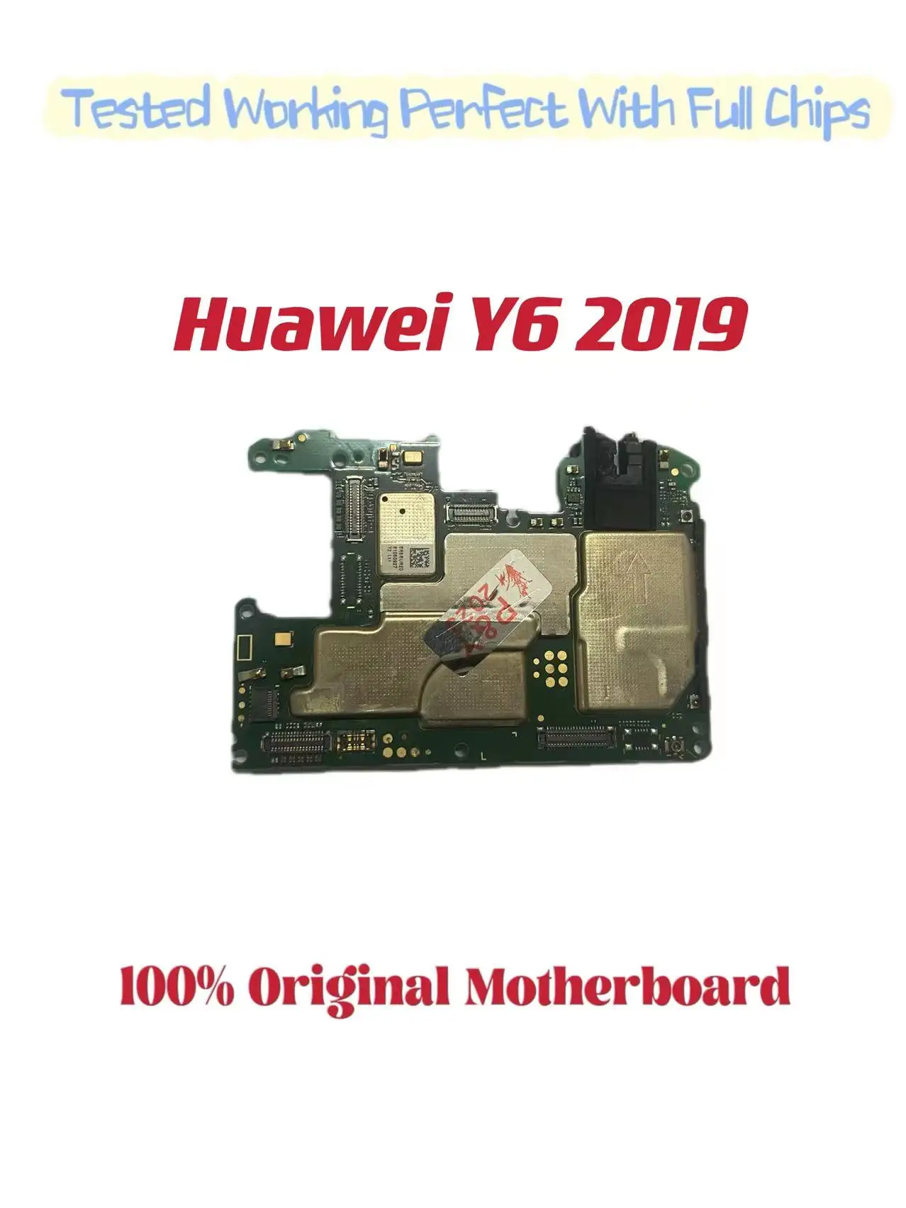 เมนบอร์ดปลดล็อคของแท้สำหรับ Huawei Y6 2019เมนบอร์ดเมนบอร์ดชิปวงจรสายอ่อน