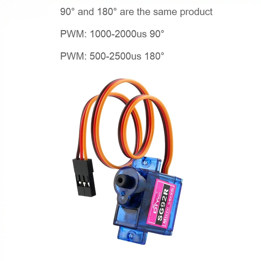 4PCS 9g SG92R Micro Servo Kunststoff Getriebe Mini Lenkgetriebe 180/270/360 Grad Carbon Pinsel Motor für RC Flugzeug Hubschrauber Auto