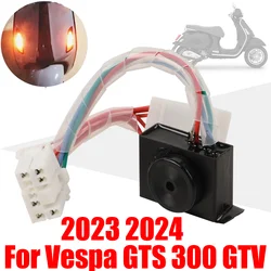 2024 For VESPA GTS 300 125 GTS300 Accessories Turn Signal Flasher Light Switch Double Flash Warning Function Controller Relay