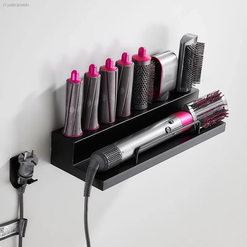 

Suitable for Dyson Airwrap Wall-Mounted Shelf Dryer and Hair Curler Holder Storage Rack Hair Care Tool Organizer Stand Bracket