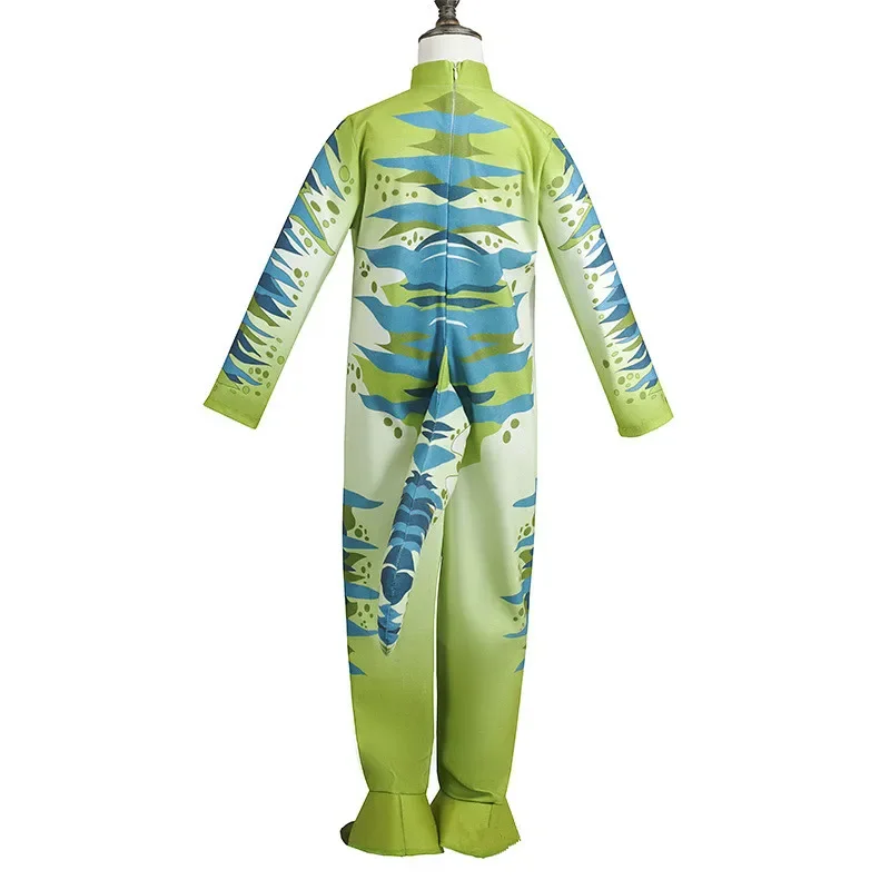 Halloween Dinosaur Costum for Kids Tyrannosaurus Rex Cosplay Costumes Boys Carnival Party Jumpsuit Xmas Set Chameleon Costume