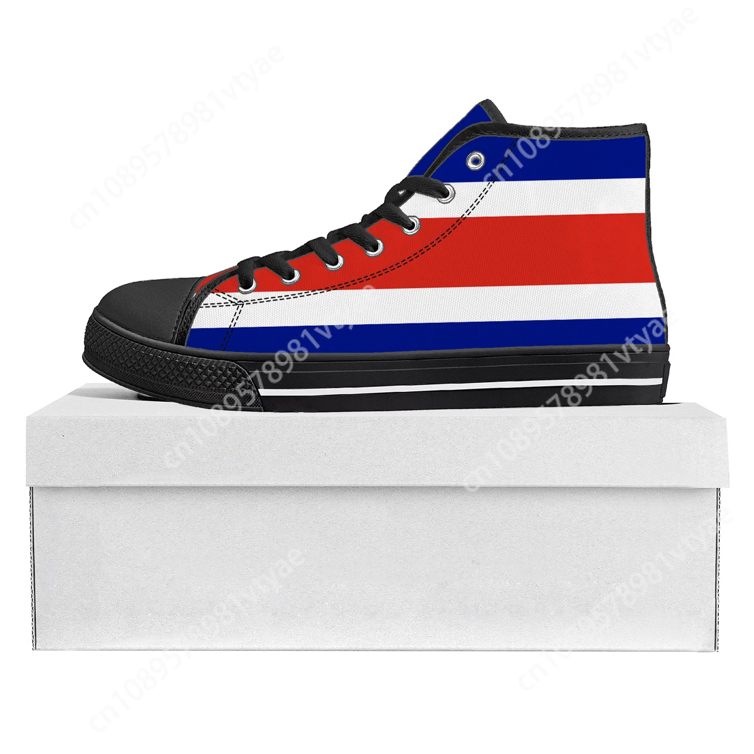 

Costa Rican Flag High Top High Quality Sneakers Mens Womens Teenager Canvas Sneaker Costa Rica Casual Couple Shoes Custom Shoe