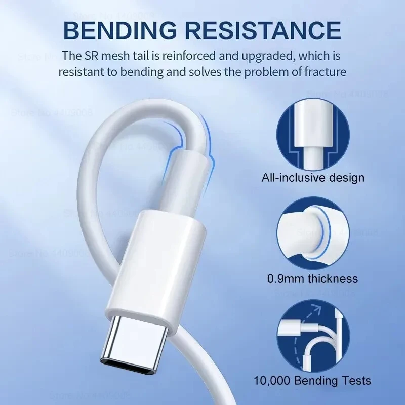 USB Type C Cable For Huawei Honor Xiaomi Samsung 100W 7A Super Fast Charging Cable Data Line Wire Cord Phone Charger Accessories - náhled 6