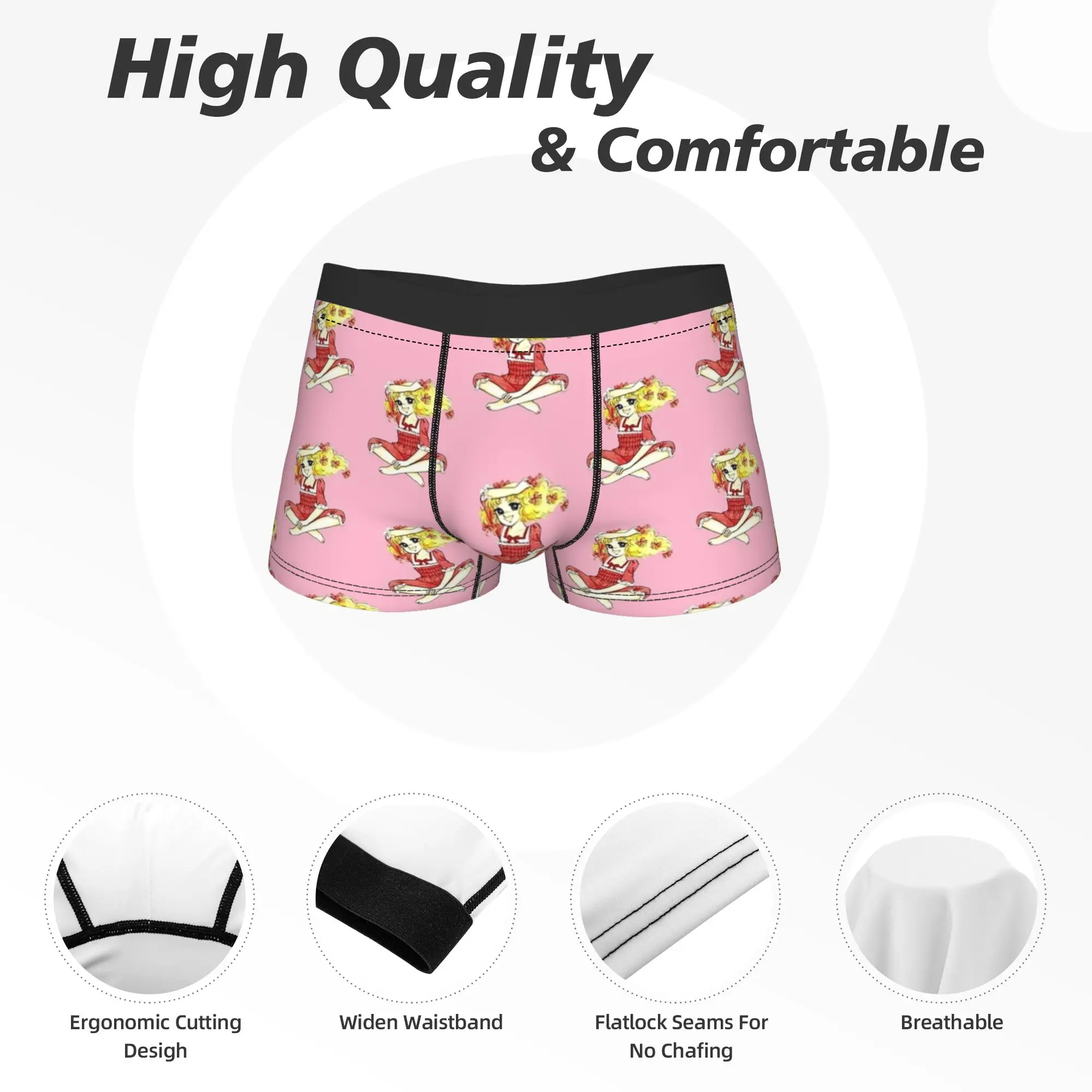 كاندي كاندي و تيري أنيمي السراويل ملخصات الملابس الداخلية عالية الجودة الرجال مريحة boxershorts الجمارك حجم كبير السروال