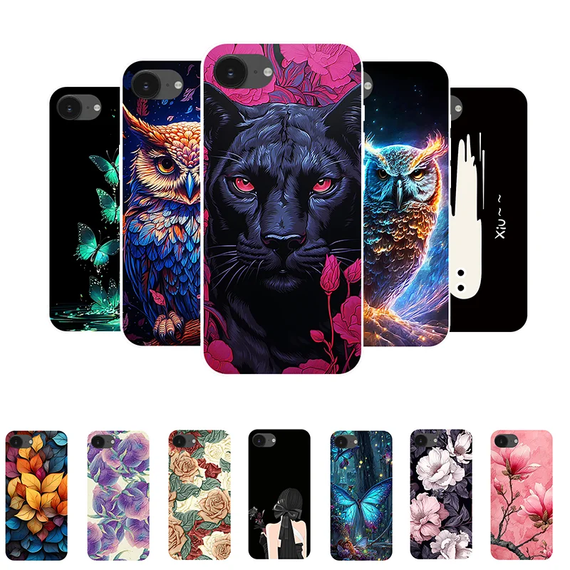 

For iPhone 16e Phone Case Leopard Panda Soft Silicone Shockproof Back Cover For iPhone 16e 2025 Protective Shell iPhone16e