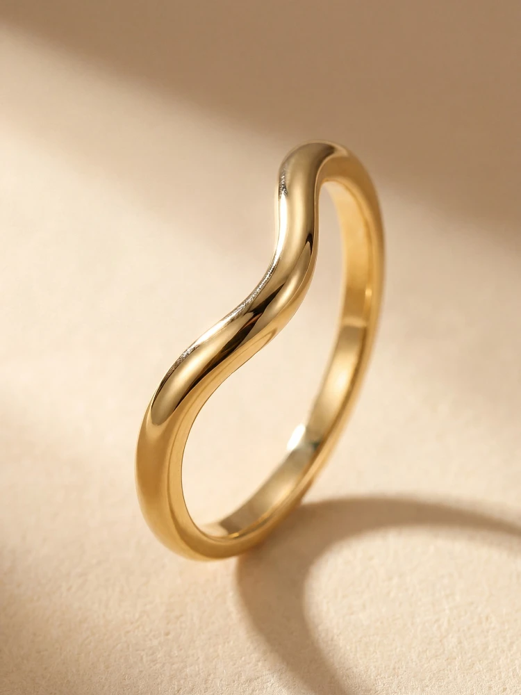 925 Sterling Silver Minimalism V Shape Fashion Ring For Women Anniversary Luxury High Quality Fine Jewelry Gifts