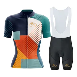 2023 Fashion Cycling Set Women Cycling Jersey Short Sleeve Bicycle Cycling Clothing Kit Mtb Bike Wear Triathlon Maillot Ciclismo