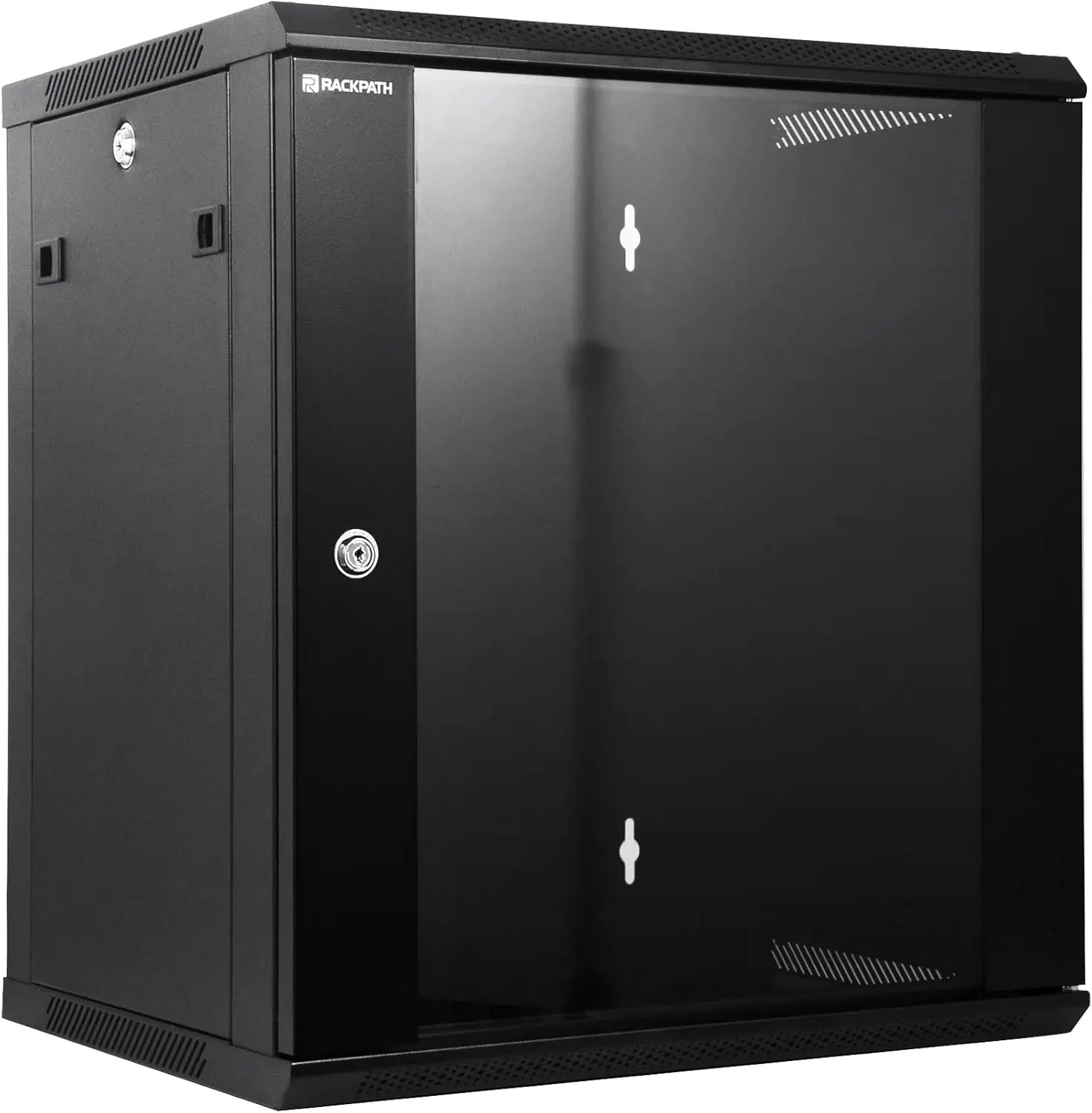 

Performance Wall Mount Server Cabinet Network Rack Enclosure, Quiet Cooling Fan, Locking Glass Door