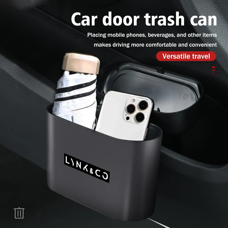 سلة مهملات السيارة المحمولة صندوق قمامة مقاوم للماء الملحقات ل LYNK & CO 01 Phev 02 03 + 05 06 09 PHEV 09 MHEV