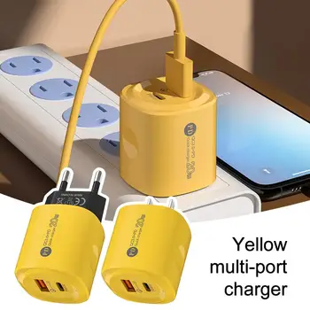 Şarj fişi PD20W hızlı şarj küp USB A ve C tipi portları ile hızlı şarj USB PD iPhone K6M3