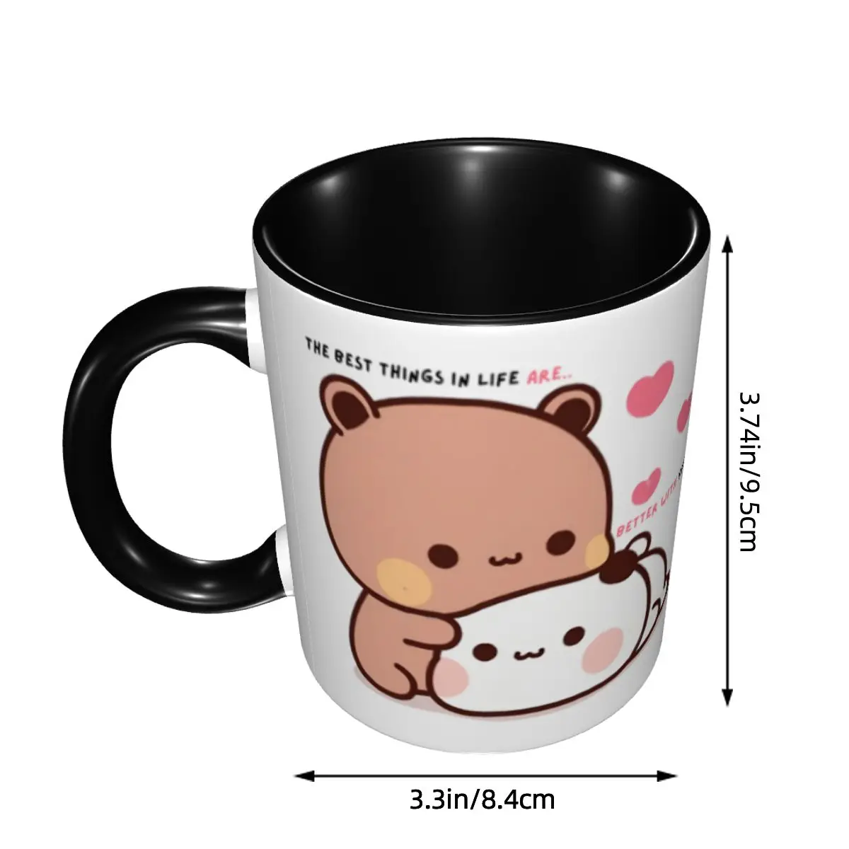 Personalized Panda Bear And Brownie True Love BUBU DUDU Mug DIY Ceramic Tea Milk Coffee Cup