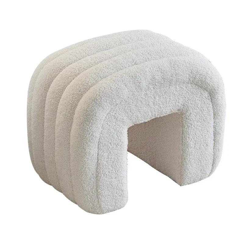 

Creative Nordic shoe changing stool, bedside arch bridge bench, square