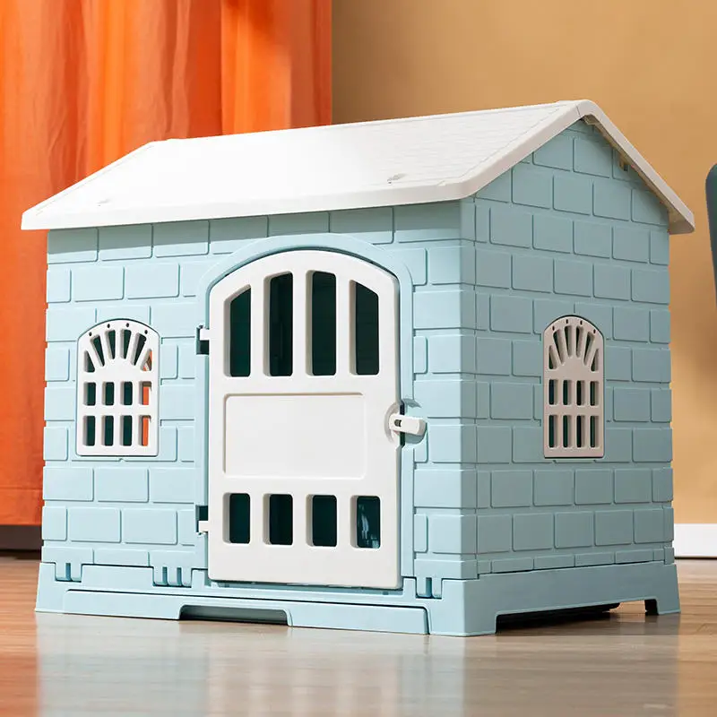 Pet Dog House Factory Eco Friendly Plastic Luxury extra Big Outdoor Indoor PVC Large Pet House Room With Window Toilet
