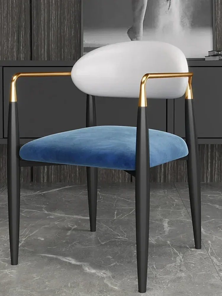 Computer Single Metal Armrest Dining Makeup Room Chairs Chair With Restaurant With Backrest A Household Living Room Furniture