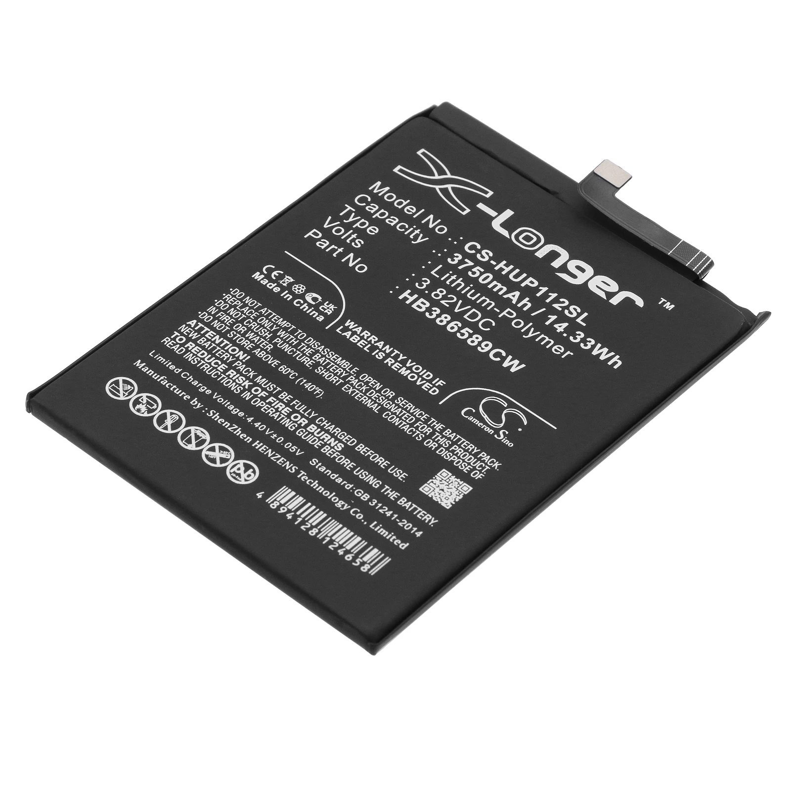 High Quality 3750mAh Battery HB386589CW, HB386589ECW for Huawei P10 Plus, VKY-AL00, VKY-L09, VKY-L29