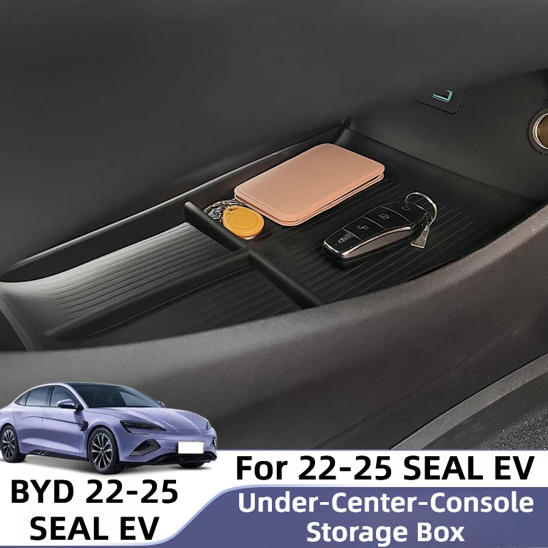 

For BYD 2022-2025 Seal EV Storage Box Under Center Console Split Design Easy Organization Easy Disassembly and Installation