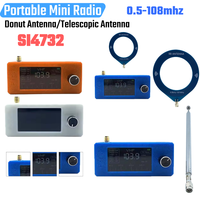 SI4732 0.5-108mhz Portable Radio DSP Chip 1.9inch IPS Screen Pocket Mini Radio with Antenna FM/AM Radio All Band Radio Receiver