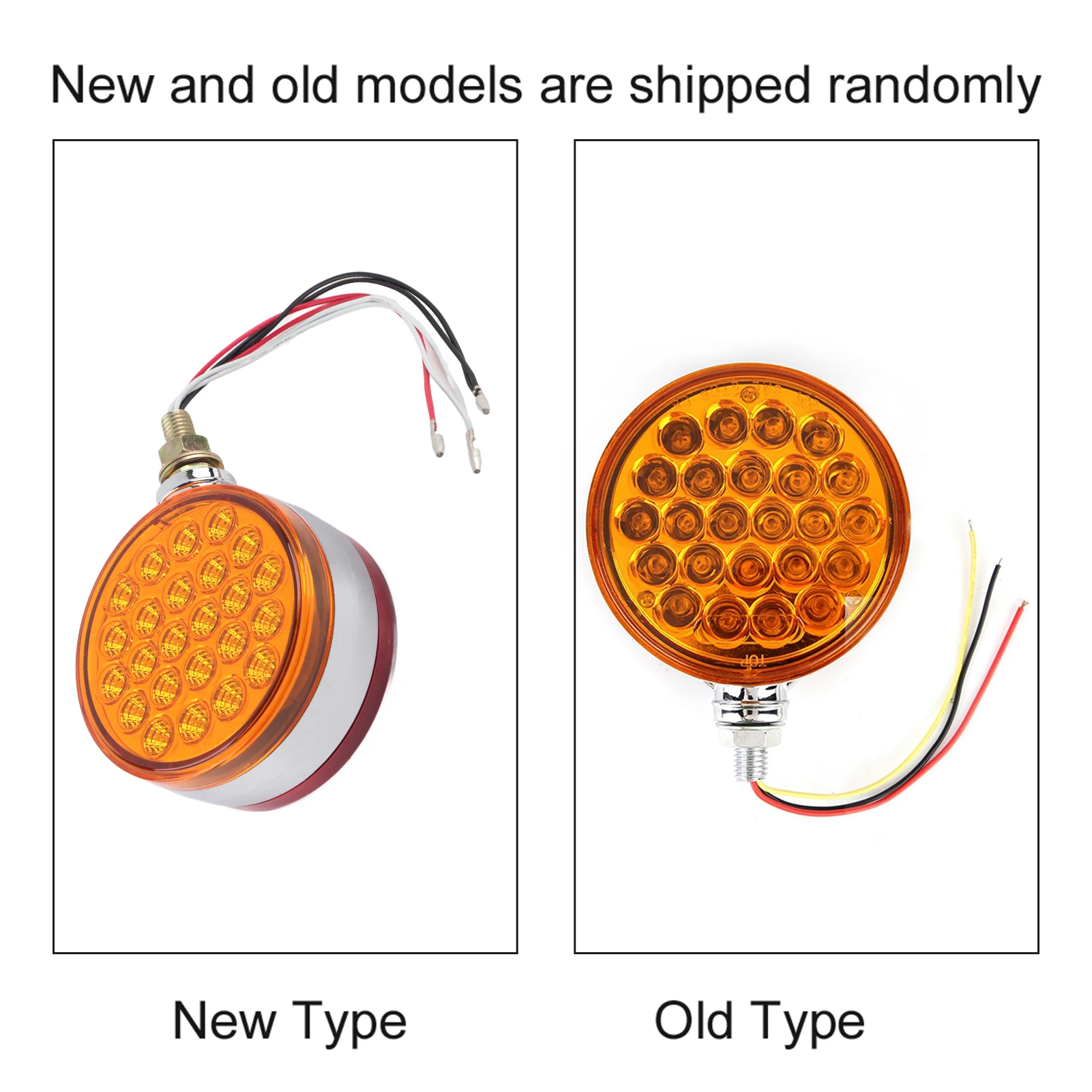 48 LED Double Face Single Stud Mount Side Marker Reflective Sealed Light Side Marker Brake Light Side Marker Turn Signal Light