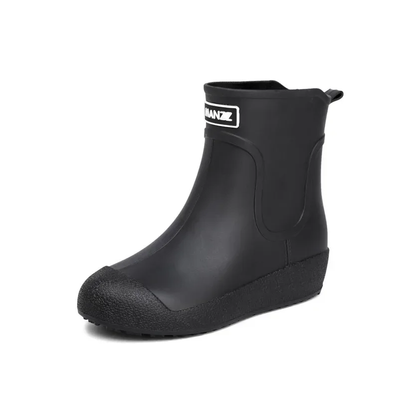 Botas de goma para hombre, botines de plataforma impermeables, Botas de lluvia antideslizantes para exteriores, 2024