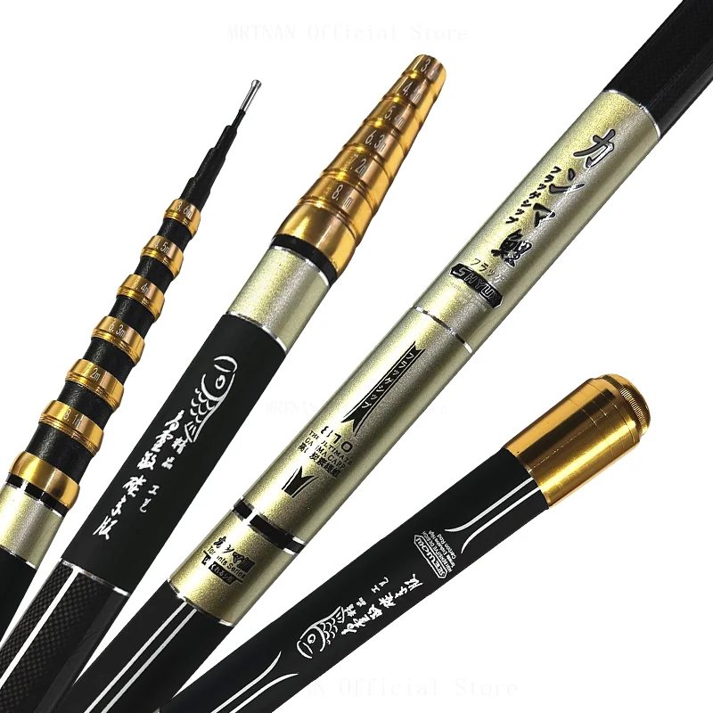 5,4 m 6,3 m 7,2 m 8m Position einstellen super leichte lange harte Kohle faser Hand Angelrute Teleskop Angelrute Stream Karpfen rute