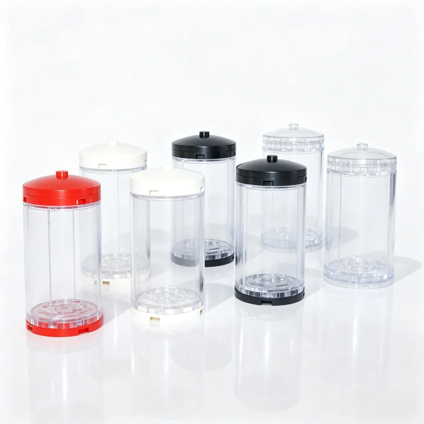 6pcs DIY Minifigure Display Case Clear Acrylic Dustproof Storage Box Individual Collectible Mini Figure Organizer Stand Building