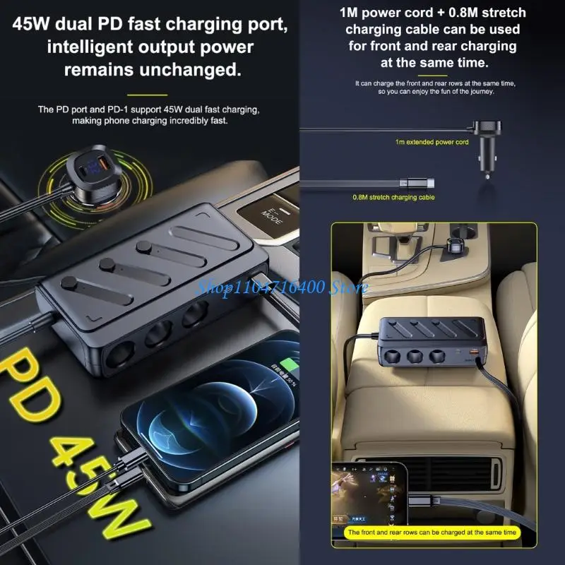 y1gd Efficient Automotive Chargers Featuring Three Independent Ports for Long Trip