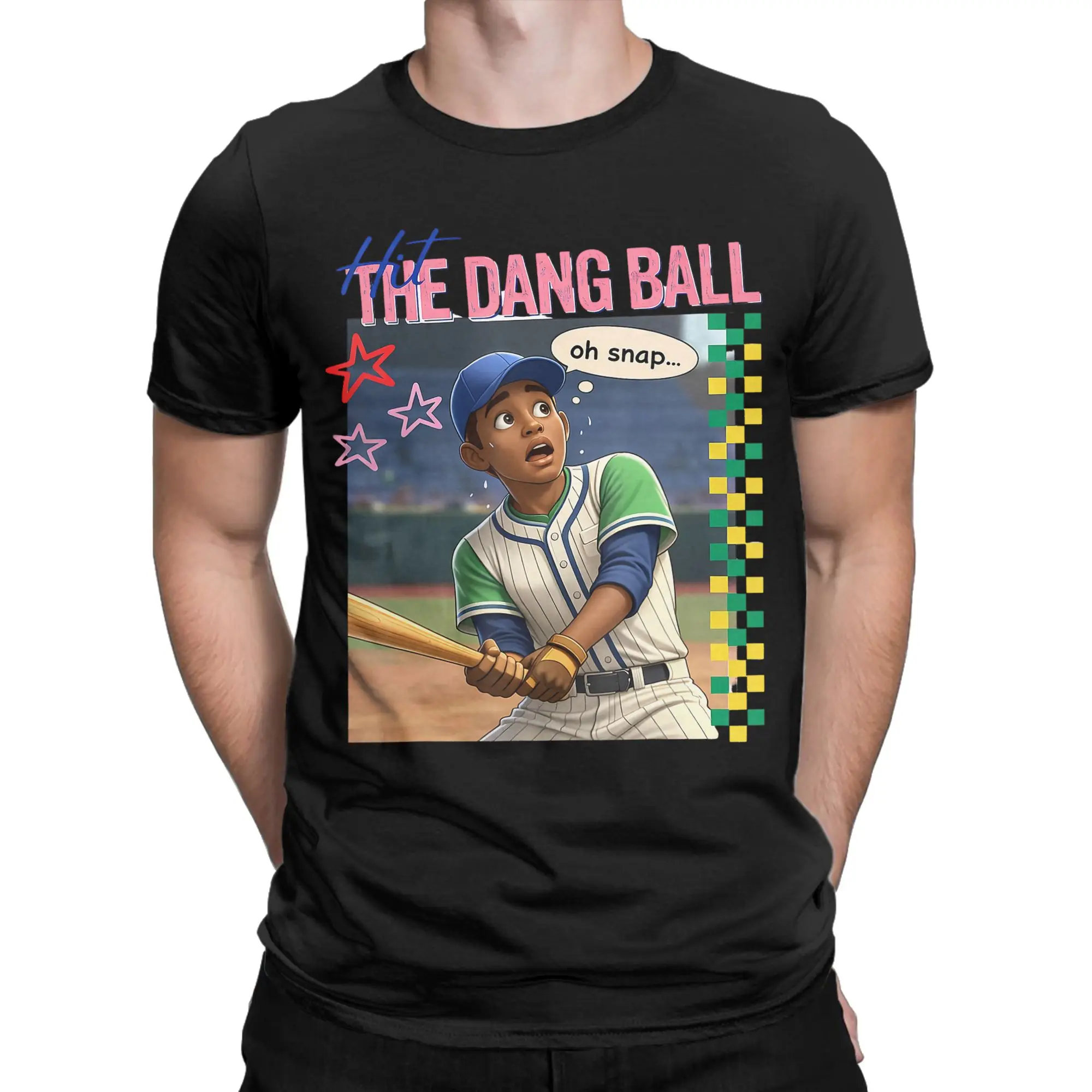 Vintage T-Shirt Funny Sports Mom Hit The Dang Ball Meme 100% Cotton T-Shirts  Novelty Tshirt for Men Summer Short Sleeve Tees
