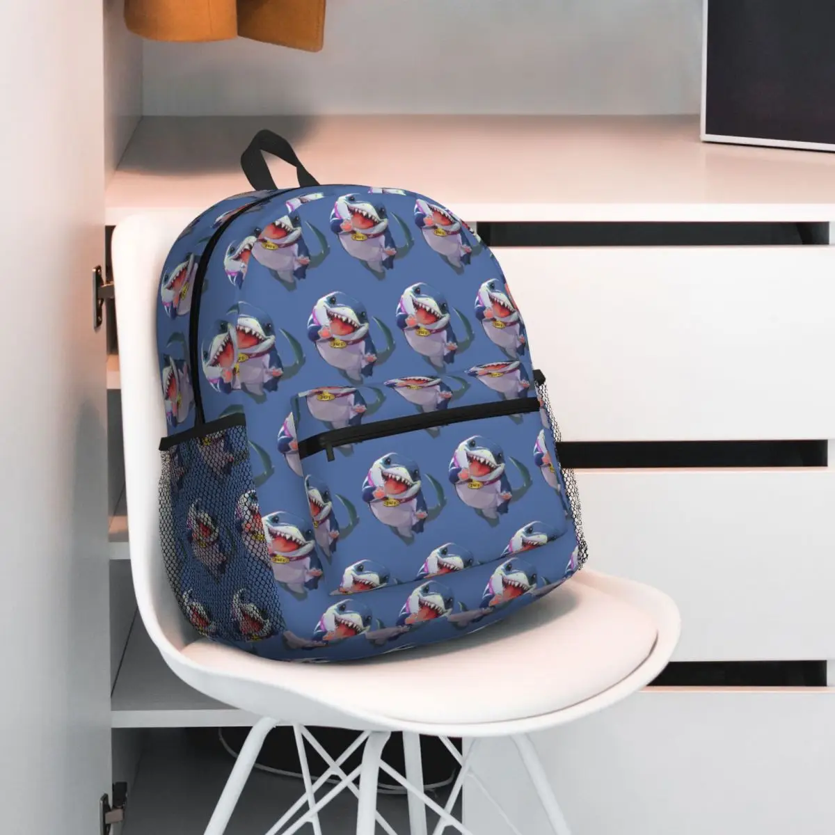 Mochila para estudiantes de Jeff The Land Shark, mochila escolar para senderismo, mochila de viaje para hombres y mujeres, mochila de moda, bolsos de hombro