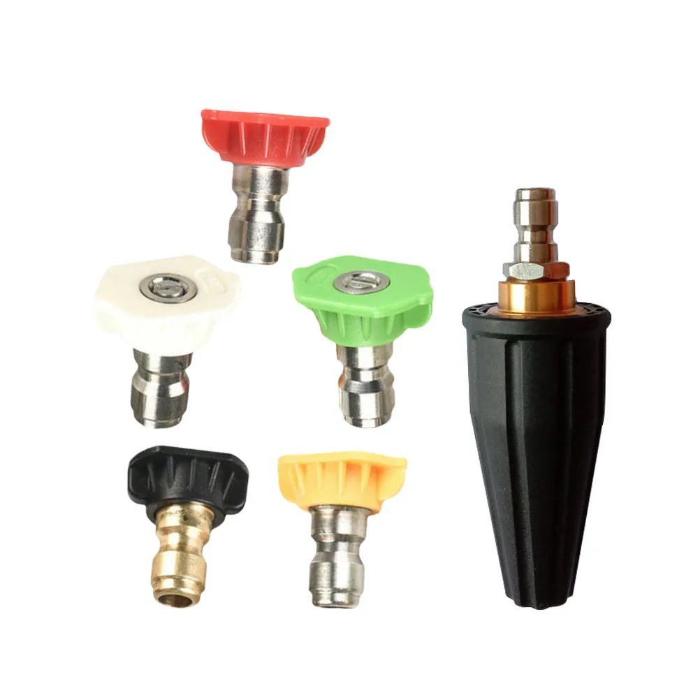 

5 Spray Nozzle Tips 1 Turbine Nozzle 0 15 25 40 60 Degrees for Pressure Washer High Pressure Cleaner Car Wash Heavy Duty