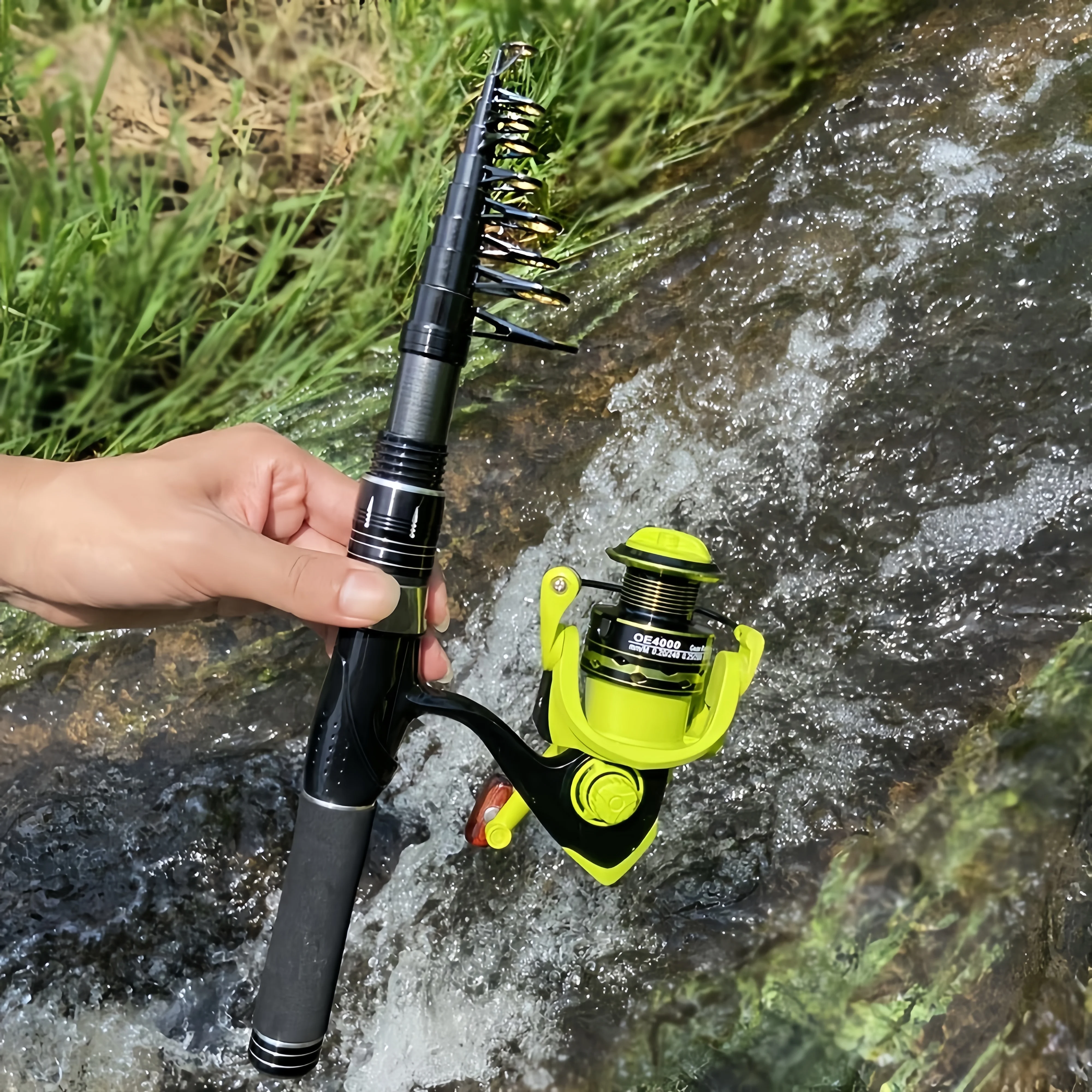 Spinning Fishing Rod and Reel Combo 1.5-2.4m Carbon Sea Rod and 5.2:1 Gear Ratio Metal Spool for Freshwater Bass Pike Fishing - view 6