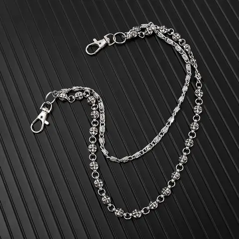 A Harajuku-Style Street Hip-Hop Denim Chain, Personalized Punk-Style Double-Layer Waist Chain, Unisex Accessory
