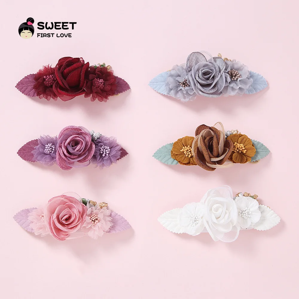 1Pcs Baby Girl Headband Cute Flower Hair Band Newborn Toddler Headband Elastic Hair Accessories Photography Props Holiday Gift