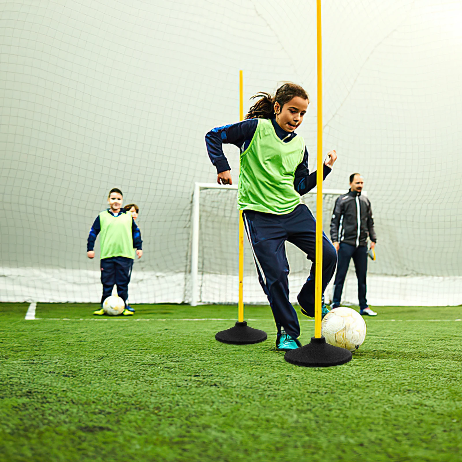

Basketball Training 1kg Rubber Stand Soccer Agility Equipment Obstacles Portable Weighted Adjustable