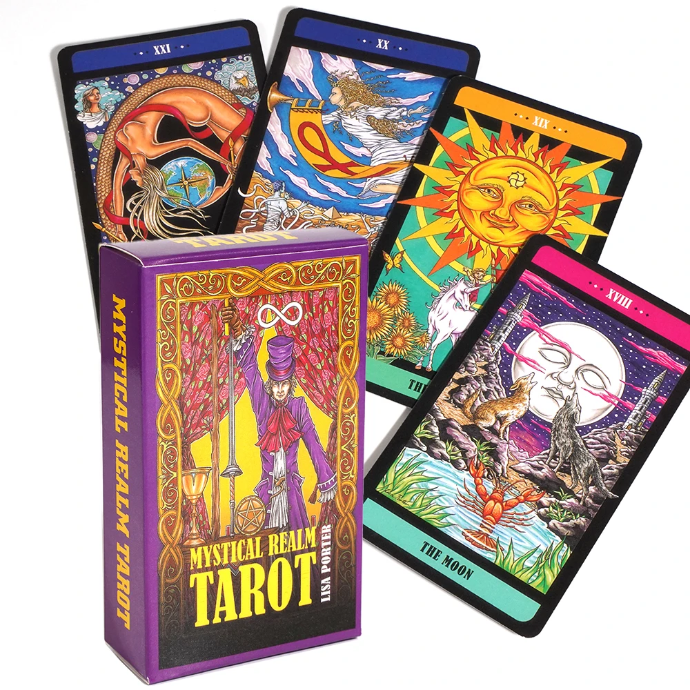Mystical Realm Tarot 78 Full Color Cards a visual and historic exploration of the Fools Journey traditional tarot meaning