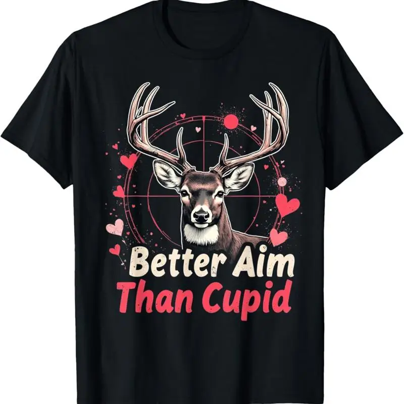 I Aim Better Than Cupid Valentines Deer Hunting For Boys kid T Shirt