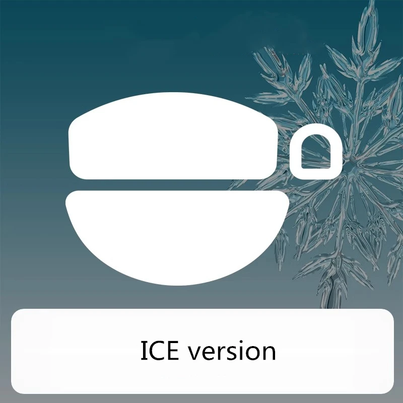 1 conjunto de patins de mouse ultrafraglide para atk x1, controle de freio final, pés silenciador de velocidade, versão gelada, mouse desliza pés de ptfe