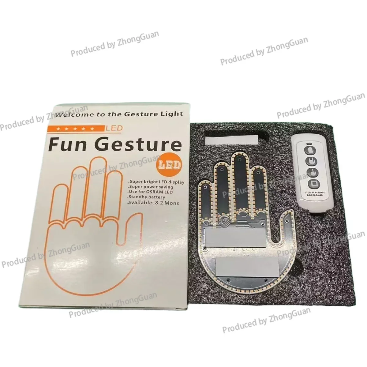 Car Finger Light Gesture Light Car Multi-function Warning Anti-rear-end Light Interactive Palm